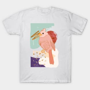 Birds and Shape Illustrations T-Shirt